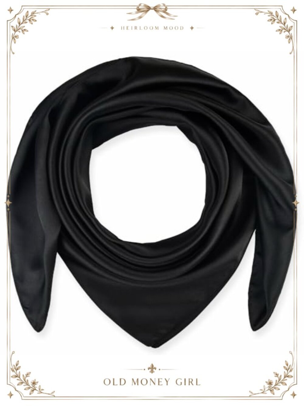 35x35 Large Square Hair Scarf Silk Feeling Satin Sleep Head Wrap Bandana